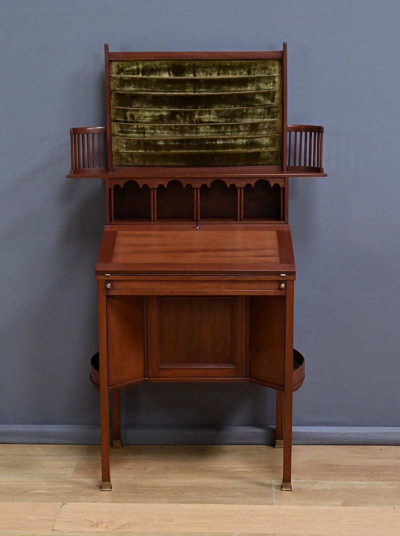 Rare Bonheur du Jour Anglais en Acajou, Lazarus & Cie, Calcutta - 2nde moitié XIXe – Image 3