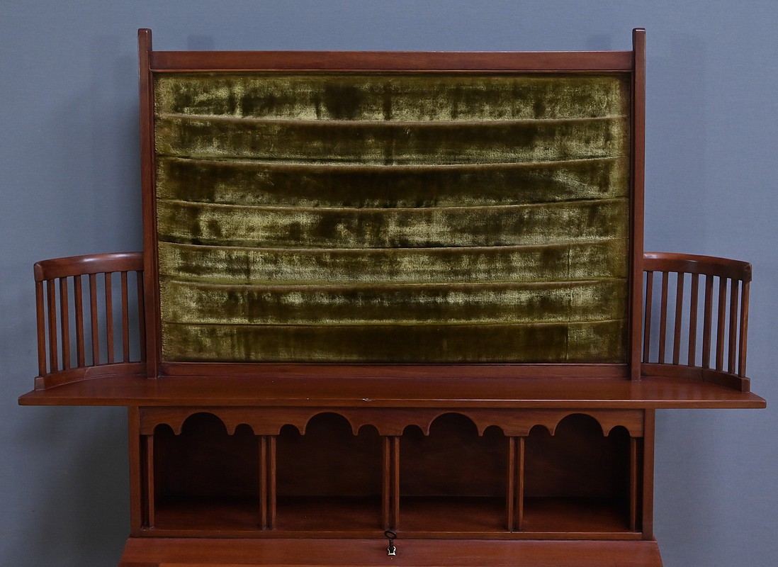 Rare Bonheur du Jour Anglais en Acajou, Lazarus & Cie, Calcutta - 2nde moitié XIXe – Image 4