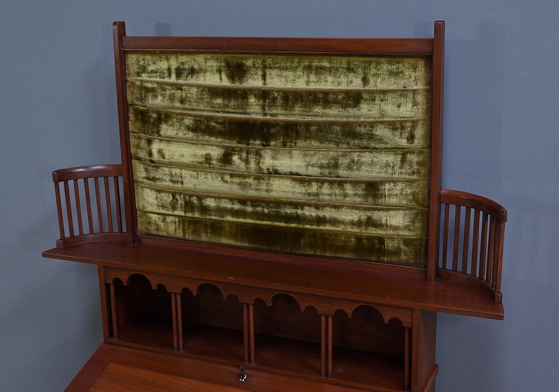 Rare Bonheur du Jour Anglais en Acajou, Lazarus & Cie, Calcutta - 2nde moitié XIXe – Image 5