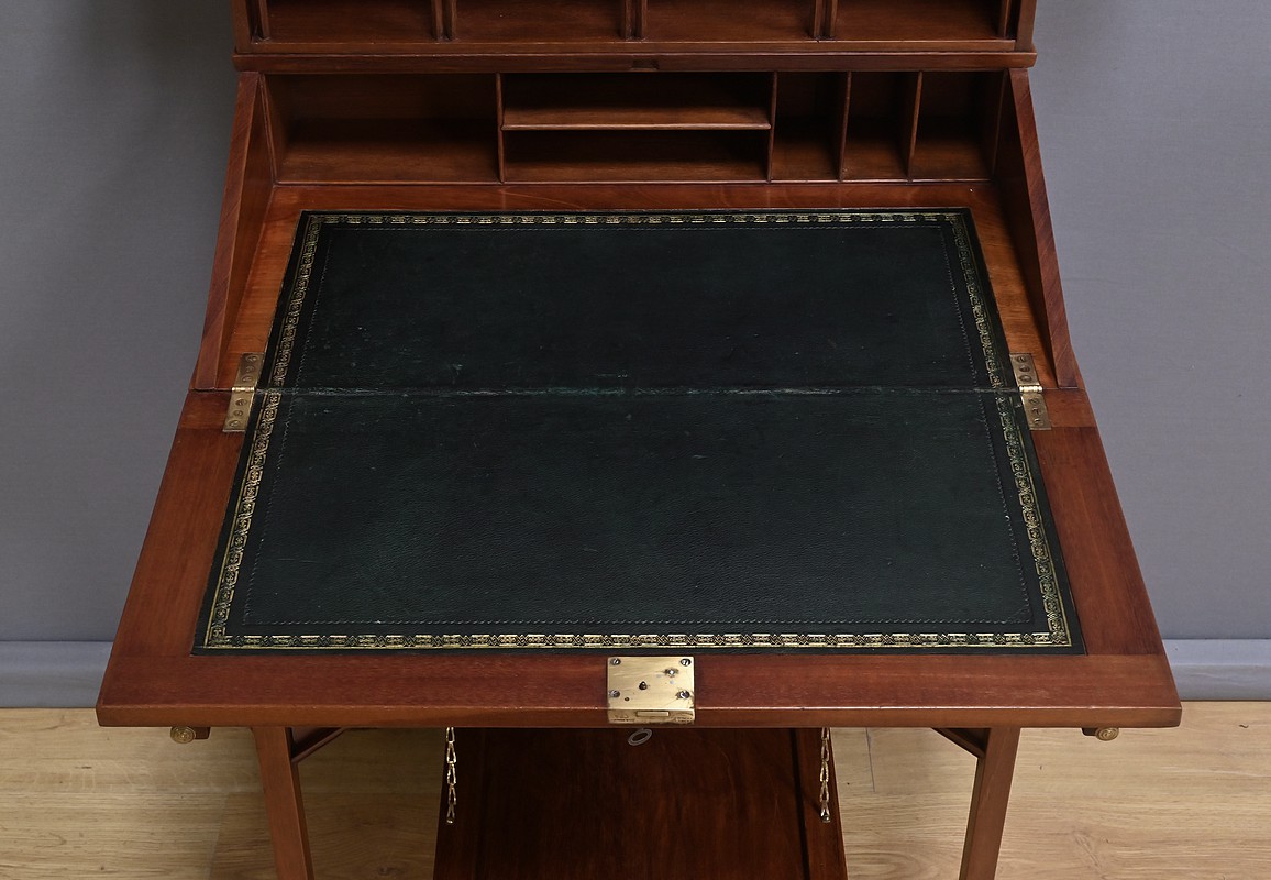 Rare Bonheur du Jour Anglais en Acajou, Lazarus & Cie, Calcutta - 2nde moitié XIXe – Image 7