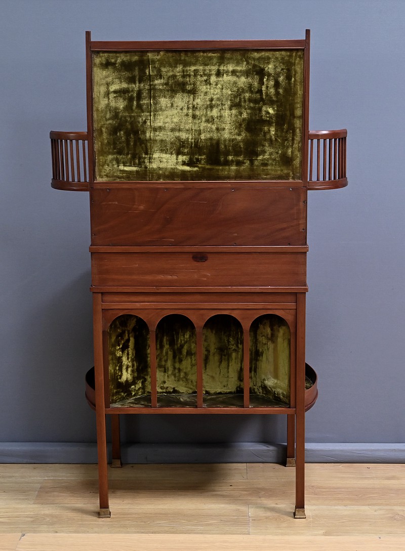 Rare Bonheur du Jour Anglais en Acajou, Lazarus & Cie, Calcutta - 2nde moitié XIXe – Image 14