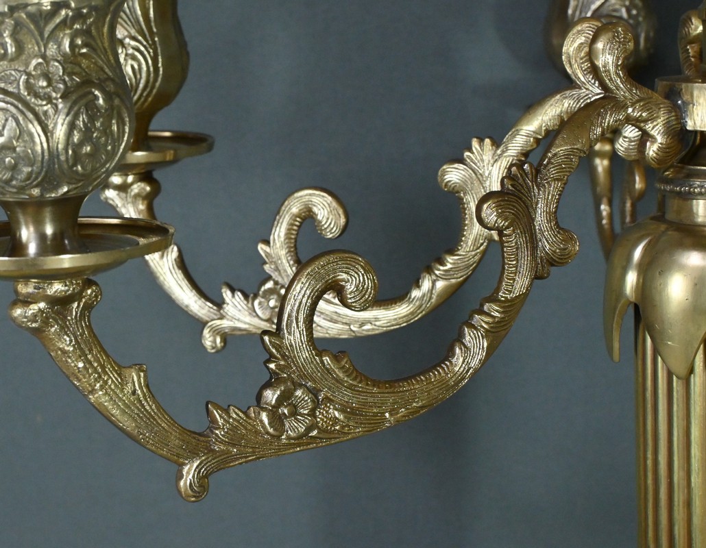 Important Candélabre en Bronze, style Louis XVI - Fin XIXe – Image 6